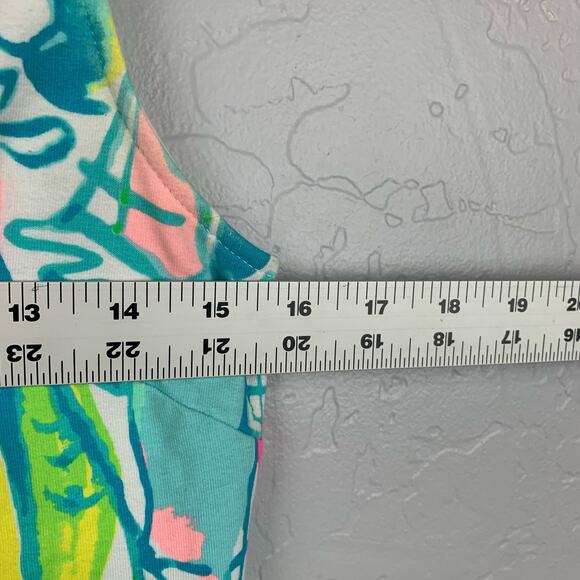 Lilly Pulitzer Harper Shift Dress Womens Small Blue White Floral Tropical - Picture 6 of 10